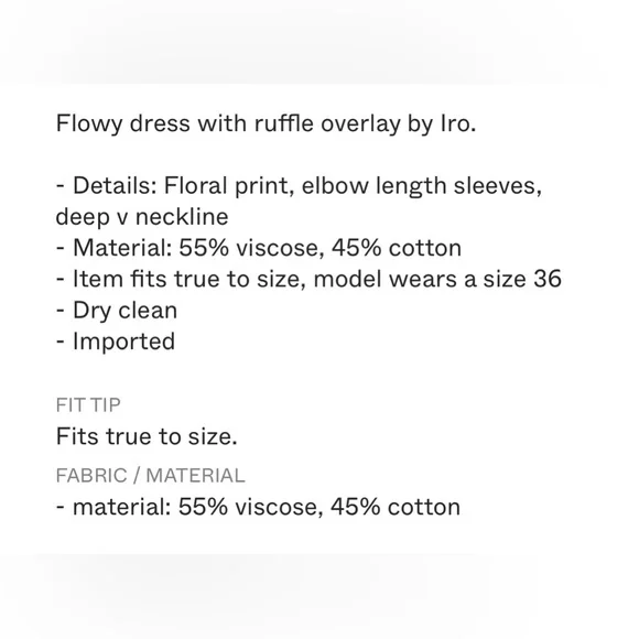 IRO Revolve Falal Dress size 38 - Picture 5 of 8